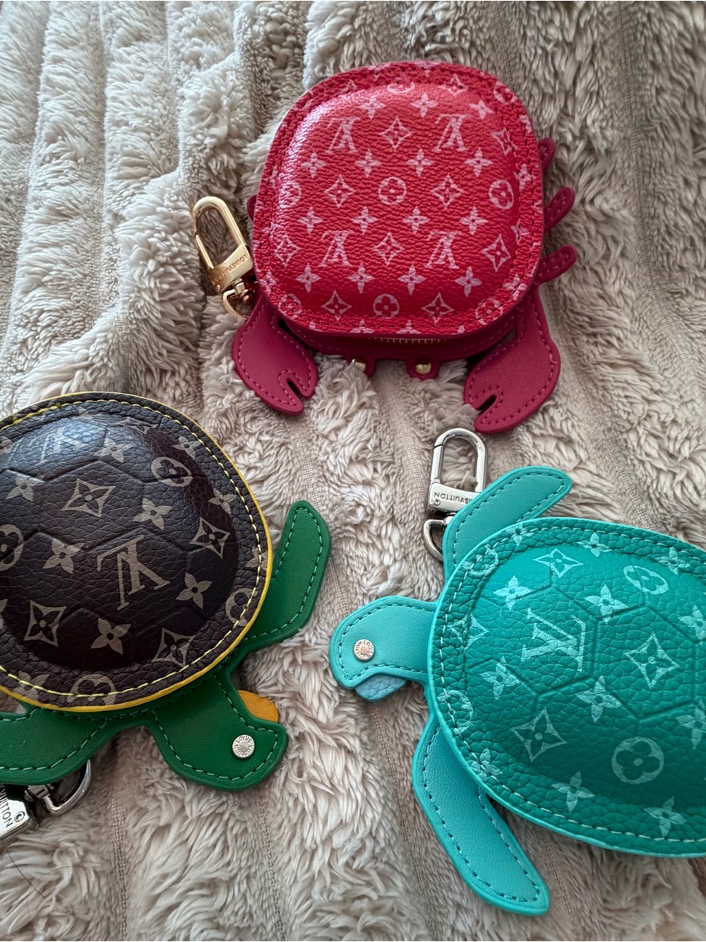 Crab and Turtle Coin Pouch Bag Charms